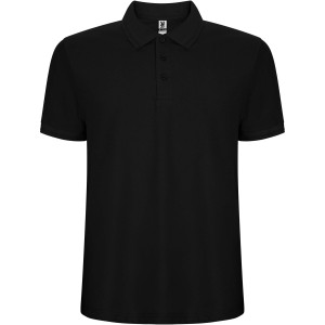 Pegaso Premium short sleeve men's polo, Black