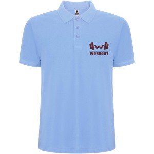 Pegaso Premium short sleeve men's polo, Sky blue (Polo shirt, 90-100% cotton)