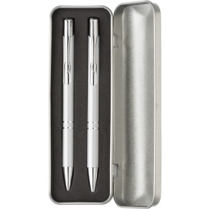 Aluminium writing set Zahir, silver (Pen sets)