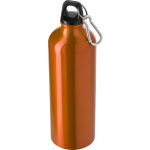 Aluminium flask Gio, orange (Sport bottles)