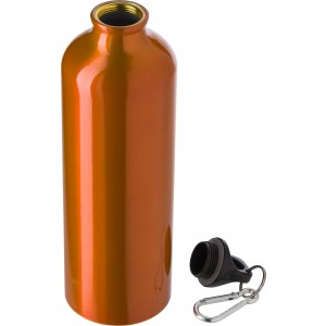 Aluminium flask Gio, orange (Sport bottles)