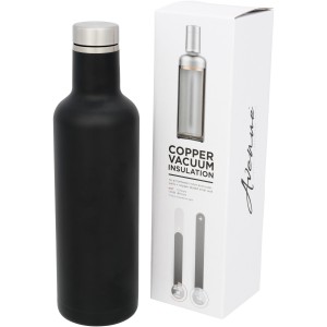 Pinto 750 ml copper vacuum insulated bottle, solid black (Thermos)