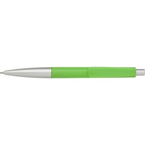 Plastic ballpen with blue ink., lime (Plastic pen)