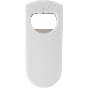 Plastic bottle opener Tay, white (Bottle openers, corkscrews)