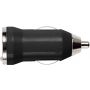 Plastic car power adapter, black