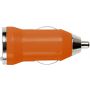 Plastic car power adapter, orange