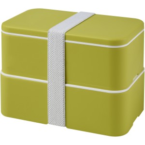 MIYO double layer lunch box, Lime, Lime, White (Plastic kitchen equipments)