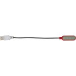 Plastic reading light with LED lighting, red (7821-08)