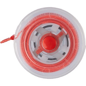 Plastic retractable tape measure Theo, red (Measure instruments)