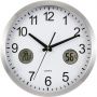 Plastic wall clock Kenya, silver