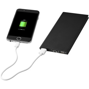 Plate 8000 mAh aluminum power bank, Black (Powerbanks)