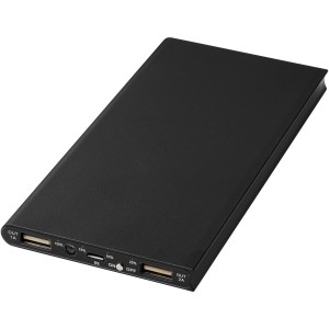 Plate 8000 mAh aluminum power bank, Black (Powerbanks)