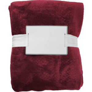 Fleece (280 gr/m2) blanket Sean, red