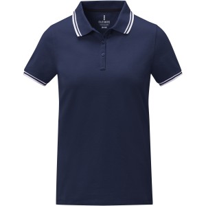 Amarago short sleeve women?s tipping polo, Navy (Polo shirt, 90-100% cotton)