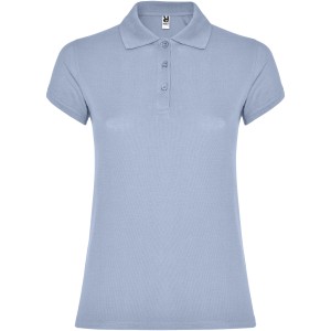 Star short sleeve women's polo, Zen Blue (Polo short, mixed fiber, synthetic)