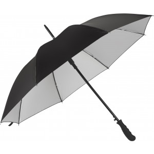 Polyester (190T) umbrella Ramona, black/silver (Umbrellas)