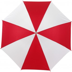 Polyester (190T) umbrella Russell, red/white (Umbrellas)