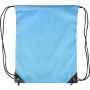 Polyester (210D) drawstring backpack Isolde, light blue