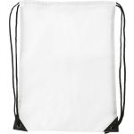 Polyester (210D) drawstring backpack Steffi, white (7097-02CD)