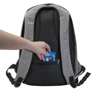 Polyester (600D) backpack Cruz, light grey (Backpacks)