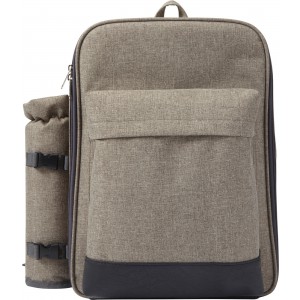 Polyester (600D) picnic rucksack Allison, light grey (Picnic, camping, grill)