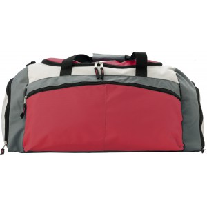 Polyester (600D) sports bag Marcus, red (Travel bags)