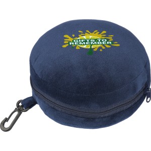 Polytester travel pillow Leontine, blue (Travel items)