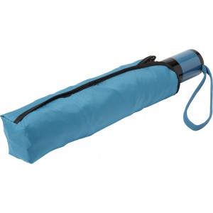 Pongee umbrella Jamelia, light blue (Foldable umbrellas)