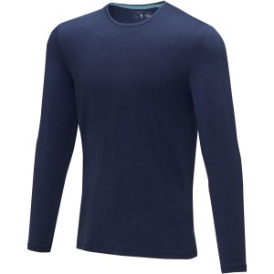 Ponoka long sleeve men's GOTS organic t-shirt, Navy (Long-sleeved shirt)