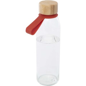 Porto 500 ml glass water bottle with silicone handle and bam