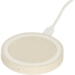 Naka 5W wheat straw wireless charging pad, Beige (Powerbanks)