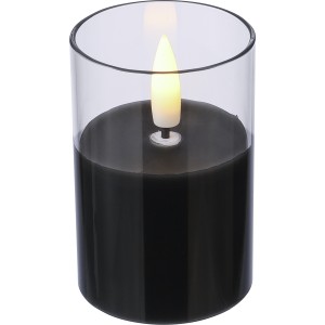 PP LED candle Serin, black (Candles)