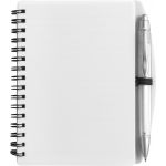 PP notebook with ballpen Kimora, white (5139-02)