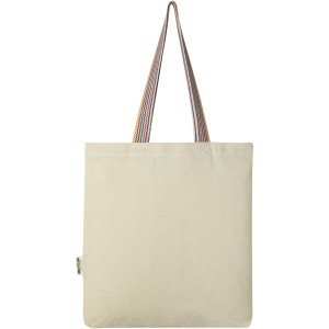 Rainbow 180 g/m2 recycled cotton tote bag 5L, Natural (cotton bag)