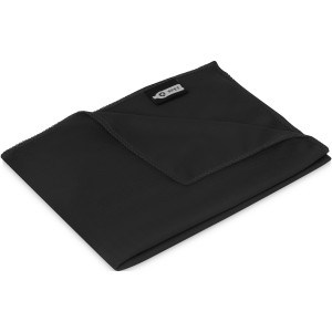 Raquel cooling towel made from recycled PET, Solid black (Towels)