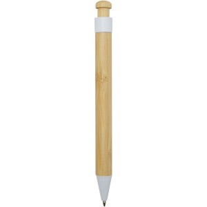 Rattan bamboo and recycled plastic ballpoint pen (black ink) (Wooden, bamboo, carton pen)