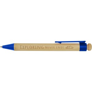 Rattan bamboo and recycled plastic ballpoint pen (black ink) (Wooden, bamboo, carton pen)