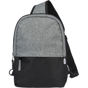 Reclaim GRS recycled two-tone sling 3.5L, Solid black, Heather grey (Shoulder bags)