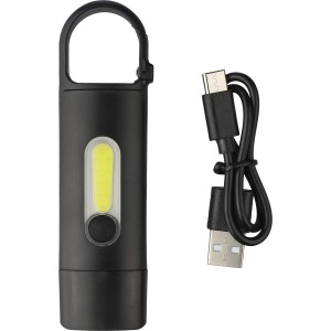 Recycled ABS mini flashlight Zai, black (Lamps)