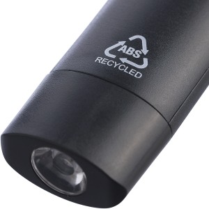 Recycled ABS mini flashlight Zai, black (Lamps)