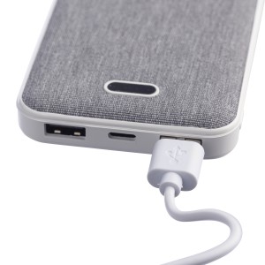 Recycled ABS power bank Tovi, white (Powerbanks)