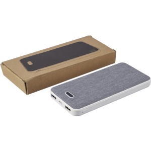 Recycled ABS power bank Tovi, white (Powerbanks)
