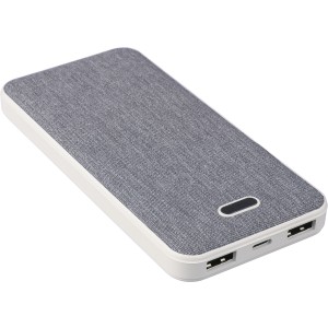 Recycled ABS power bank Tovi, white (Powerbanks)