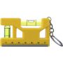 Recycled ABS spirit level keychain Indira, yellow