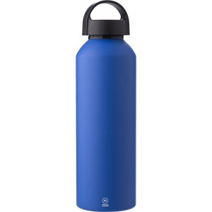 Recycled aluminium bottle Rory, cobalt blue (Water bottles)