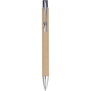 Recycled carton ballpen Debra, brown (Wooden, bamboo, carton pen)