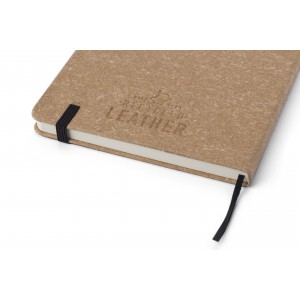 Recycled leather notebook (A5) Gianna, brown (Notebooks)