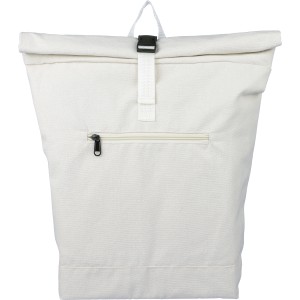 Recycled polycotton (330 gsm) rolltop backpack Thaddeus, bei (Backpacks)