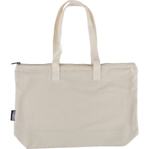 Recycled polycotton (330 gsm) tote bag Malina, beige