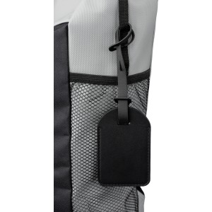 Recycled PU luggage tag Isen, black (Bag accesories)